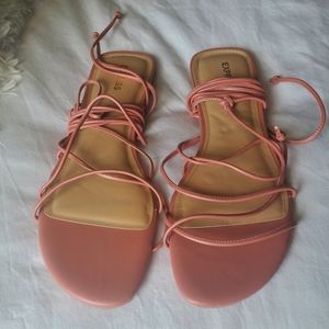 NWOT Express Strappy Tie-up Sandals